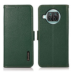 Leather Case Stands Flip Cover Holder B03H for Xiaomi Mi 10i 5G Green