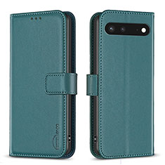 Leather Case Stands Flip Cover Holder B04F for Google Pixel 7 5G Green