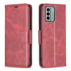 Leather Case Stands Flip Cover Holder B04F for Nokia G22 Red