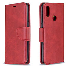 Leather Case Stands Flip Cover Holder B04F for Samsung Galaxy A10s Red