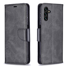 Leather Case Stands Flip Cover Holder B04F for Samsung Galaxy A13 5G Black