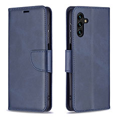 Leather Case Stands Flip Cover Holder B04F for Samsung Galaxy A13 5G Blue