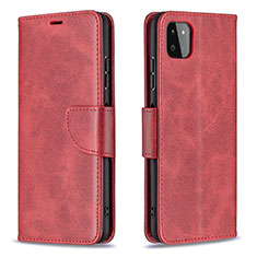 Leather Case Stands Flip Cover Holder B04F for Samsung Galaxy A22s 5G Red
