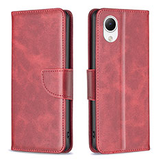 Leather Case Stands Flip Cover Holder B04F for Samsung Galaxy A23 5G SC-56C Red