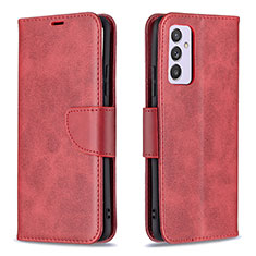 Leather Case Stands Flip Cover Holder B04F for Samsung Galaxy A24 4G Red