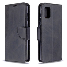 Leather Case Stands Flip Cover Holder B04F for Samsung Galaxy A31 Black