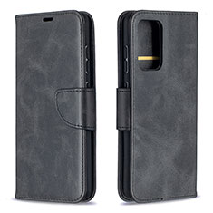 Leather Case Stands Flip Cover Holder B04F for Samsung Galaxy A52 4G Black