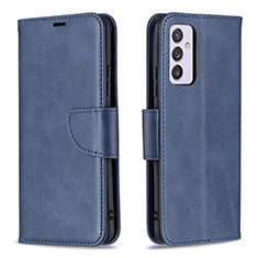 Leather Case Stands Flip Cover Holder B04F for Samsung Galaxy A54 5G Blue