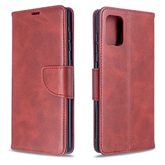 Leather Case Stands Flip Cover Holder B04F for Samsung Galaxy A71 4G A715 Red