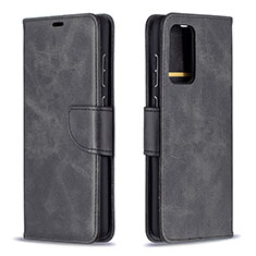 Leather Case Stands Flip Cover Holder B04F for Samsung Galaxy A72 4G Black