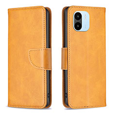 Leather Case Stands Flip Cover Holder B04F for Xiaomi Redmi A2 Light Brown