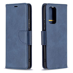 Leather Case Stands Flip Cover Holder B04F for Xiaomi Redmi Note 10 Pro Max Blue