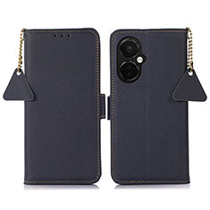 Leather Case Stands Flip Cover Holder B04H for OnePlus Nord N30 5G Blue