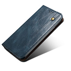 Leather Case Stands Flip Cover Holder B04S for Samsung Galaxy S23 5G Blue