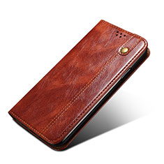 Leather Case Stands Flip Cover Holder B04S for Samsung Galaxy S23 5G Brown