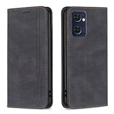 Leather Case Stands Flip Cover Holder B05F for OnePlus Nord CE 2 5G Black