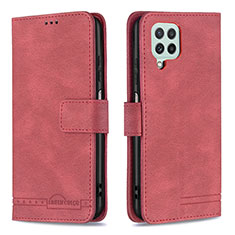 Leather Case Stands Flip Cover Holder B05F for Samsung Galaxy A22 4G Red