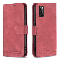 Leather Case Stands Flip Cover Holder B05F for Samsung Galaxy A41 Red