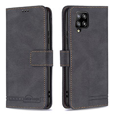 Leather Case Stands Flip Cover Holder B05F for Samsung Galaxy A42 5G Black