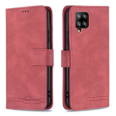 Leather Case Stands Flip Cover Holder B05F for Samsung Galaxy A42 5G Red