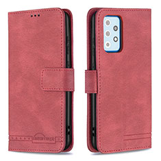 Leather Case Stands Flip Cover Holder B05F for Samsung Galaxy A52 5G Red