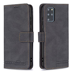 Leather Case Stands Flip Cover Holder B05F for Samsung Galaxy S20 Plus 5G Black