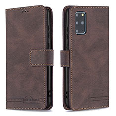 Leather Case Stands Flip Cover Holder B05F for Samsung Galaxy S20 Plus 5G Brown