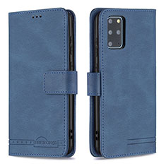 Leather Case Stands Flip Cover Holder B05F for Samsung Galaxy S20 Plus Blue