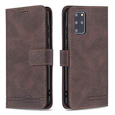 Leather Case Stands Flip Cover Holder B05F for Samsung Galaxy S20 Plus Brown