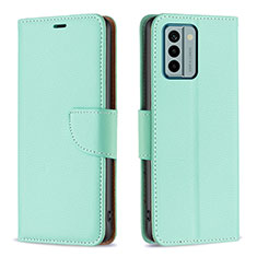 Leather Case Stands Flip Cover Holder B06F for Nokia G22 Green