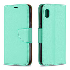 Leather Case Stands Flip Cover Holder B06F for Samsung Galaxy A10e Green