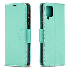 Leather Case Stands Flip Cover Holder B06F for Samsung Galaxy A12 5G Green