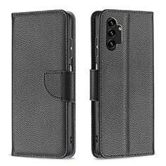 Leather Case Stands Flip Cover Holder B06F for Samsung Galaxy A13 4G Black