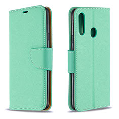 Leather Case Stands Flip Cover Holder B06F for Samsung Galaxy A20s Green