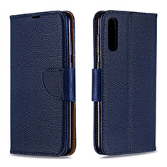 Leather Case Stands Flip Cover Holder B06F for Samsung Galaxy A30S Blue