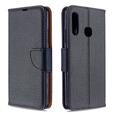 Leather Case Stands Flip Cover Holder B06F for Samsung Galaxy A70E Black