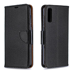 Leather Case Stands Flip Cover Holder B06F for Samsung Galaxy A70S Black