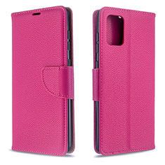 Leather Case Stands Flip Cover Holder B06F for Samsung Galaxy A71 4G A715 Hot Pink