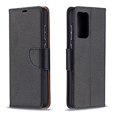 Leather Case Stands Flip Cover Holder B06F for Samsung Galaxy A72 4G Black