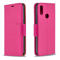 Leather Case Stands Flip Cover Holder B06F for Samsung Galaxy M01s Hot Pink