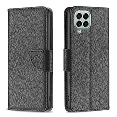 Leather Case Stands Flip Cover Holder B06F for Samsung Galaxy M33 5G Black
