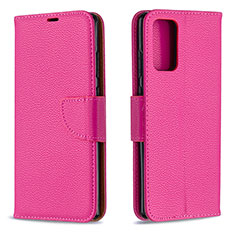 Leather Case Stands Flip Cover Holder B06F for Samsung Galaxy Note 20 5G Hot Pink