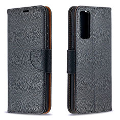 Leather Case Stands Flip Cover Holder B06F for Samsung Galaxy S20 FE 4G Black