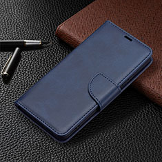 Leather Case Stands Flip Cover Holder B06F for Samsung Galaxy S21 FE 5G Blue