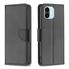 Leather Case Stands Flip Cover Holder B06F for Xiaomi Redmi A1 Black