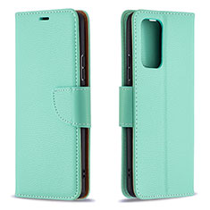 Leather Case Stands Flip Cover Holder B06F for Xiaomi Redmi Note 10 Pro Max Green