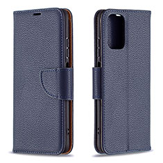 Leather Case Stands Flip Cover Holder B06F for Xiaomi Redmi Note 11 SE India 4G Blue