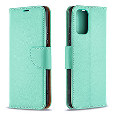 Leather Case Stands Flip Cover Holder B06F for Xiaomi Redmi Note 11 SE India 4G Green