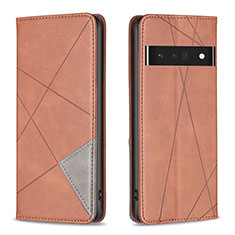 Leather Case Stands Flip Cover Holder B07F for Google Pixel 7 Pro 5G Brown