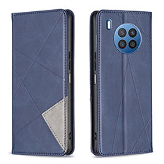 Leather Case Stands Flip Cover Holder B07F for Huawei Honor 50 Lite Blue